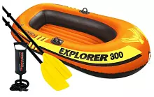 Двомісний надувний човен Intex 58332 Explorer 300 Set, весла, ручний насос