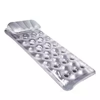 Пляжний надувний матрац із підголівником Intex 58894 (188 х 71 см) сріблястий