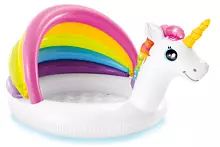 Дитячий надувний басейн Intex 57113 Єдиноріг з навісом