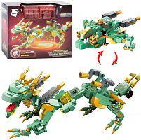 Конструктор Qman 41226 трансформер, динозавр-куб