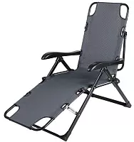 Шезлонг-розкладачка World Sport 8011 темно сірий