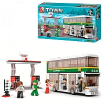 Конструктор Sluban M38-B0331 двоповерховий автобус