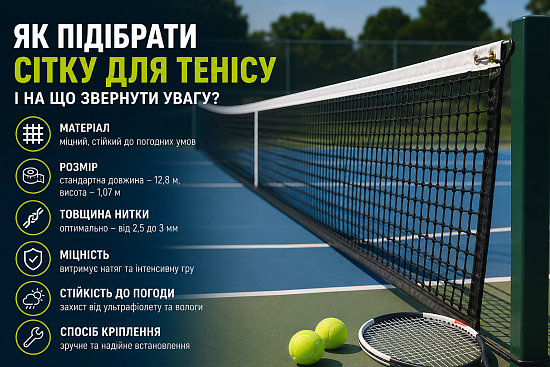 Як підібрати сітку для тенісу і на що звернути увагу?