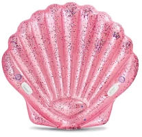 Надувний плотик для катання Intex 57257 Мушля Рожевий Блиск , 178 х 165 х 24 см