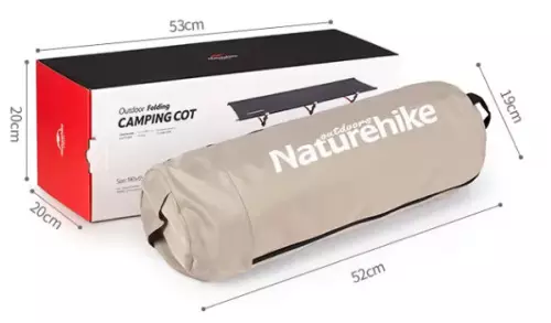 Ліжко складане Naturehike NH20JJ009 бежевий фото 2 Ліжко складане Naturehike NH20JJ009 бежевий фото 2